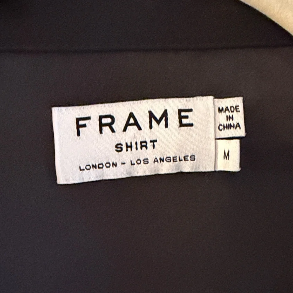 Frame Silk Women's Black Lace-Up Blouse - Picture 5 of 8